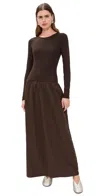 4th & Reckless Rowsie Maxi Dress In Brown In Chocolate