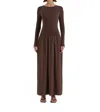 4th & Reckless Rowsie Maxi Dress In Brown In Brown