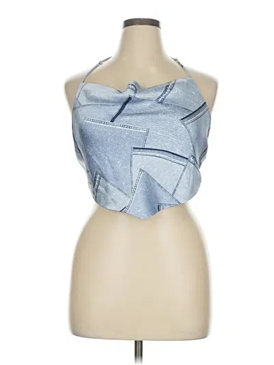 Pre-owned 4th & Reckless Sleeveless Blouse In Blue