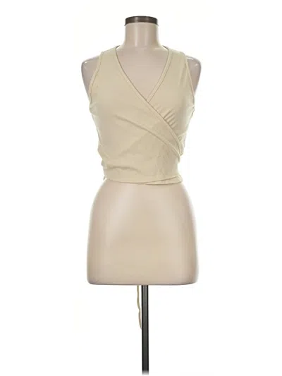 Pre-owned 4th & Reckless Sleeveless Blouse In Tan