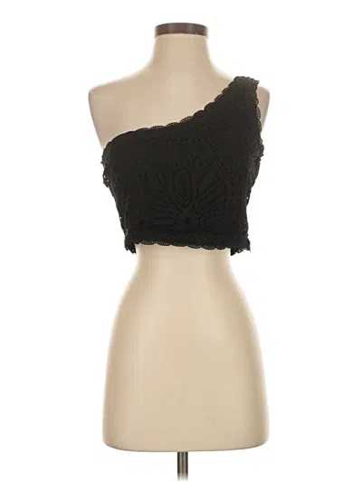 Pre-owned 4th & Reckless Sleeveless Top Black One Shoulder Neckline Tops