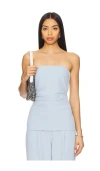 4th & Reckless Sorcha Strapless Top In Baby Blue
