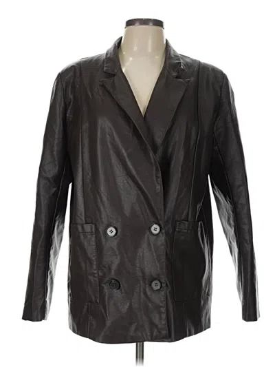 Pre-owned 4th & Reckless Trenchcoat In Black
