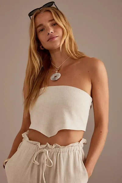 4th & Reckless Tulum Tie-back Bandeau Top In White