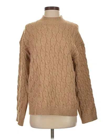 Pre-owned 4th & Reckless Turtleneck Sweater In Tan