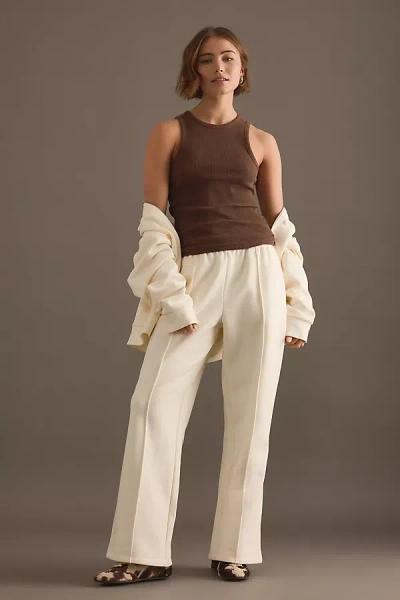 4th & Reckless Valerie Pintuck Wide-leg Joggers In White