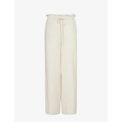 4th & Reckless Tulum Straight-leg Mid-rise Drawstring-waist Woven Trousers In Beige