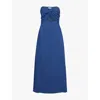 4th & Reckless Lainey Cut-out Woven Maxi Dress In Blue