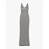 4th & Reckless Yvette Striped Cotton-blend Maxi Dress In Cream & Black