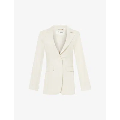 4th & Reckless Liana Fitted Woven Blazer In Cream