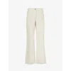 4TH & RECKLESS 4TH & RECKLESS WOMEN'S CREAM LIANA STRAIGHT-LEG MID-RISE WOVEN TROUSERS