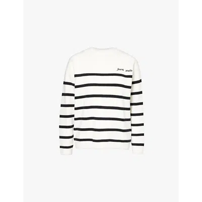 4th & Reckless Myda Striped-print Knitted Jumper In Cream