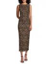 4th & Reckless Womens Leopard Print Derry Leopard-print Woven Maxi Dress In Leopard
