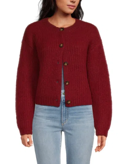 4th & Reckless Women's Drew Drop Shoulder Cardigan In Red