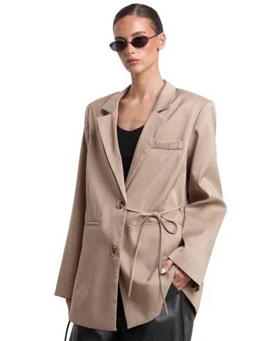 4th & Reckless Women's Ginerva Oversized Boyfriend Blazer In Beige