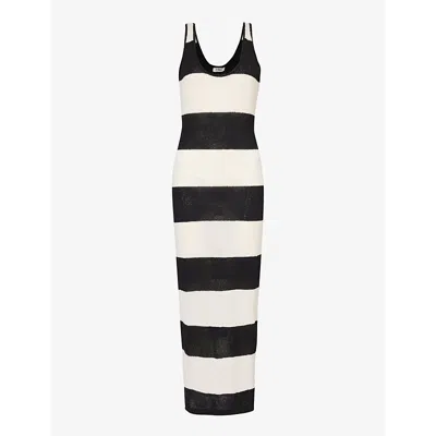 4th & Reckless Tulum Stripe-pattern Woven Maxi Dress