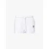 4th & Reckless Leone Brand-embroidered Cotton-jersey Shorts In White