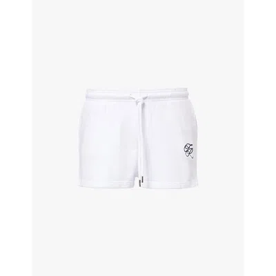 4th & Reckless Leone Brand-embroidered Cotton-jersey Shorts In White