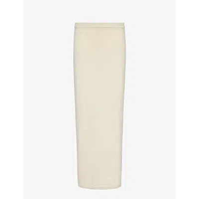 4th & Reckless Rico Elasticated-waist Cotton-blend Maxi Skirt In White