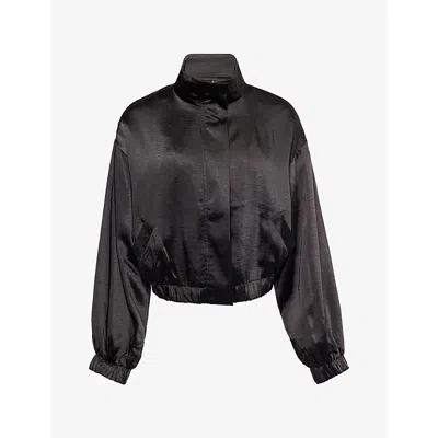 4th & Reckless Womens  Adalynn Satin Jacket In Black