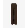 4th & Reckless Womens Chocolate Brady Straight-leg Knitted Trousers Xs In Brown