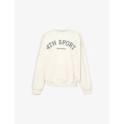 4th & Reckless Womens Danielle Regular-fit Cotton Sweatshirt Cream