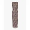 4th & Reckless Womens Leopard Print Derry Leopard-print Woven Maxi Dress In Leopard Print
