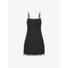 4th & Reckless Womens Black Elwyn Pearl-embellishment Stretch-woven Mini Dress In Black