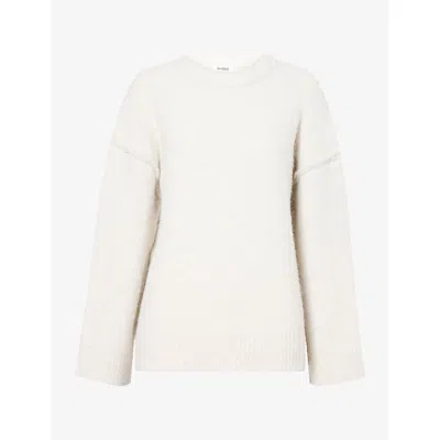 4th & Reckless Womens  Emanuelle Round-neck Knitted Jumper In Cram