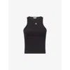 4th & Reckless Womens Black Everyday Ribbed Stretch-cotton Vest Top In Black