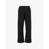 4th & Reckless Womens Black Fergie Wide-leg Cotton-jersey Jogging Bottoms In Black