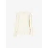 4th & Reckless Womens Cream Jordan Cable Knit Cotton Jumper In White
