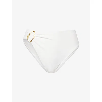 4th & Reckless Womens  Lavinia High-rise Bikini Bottoms In White