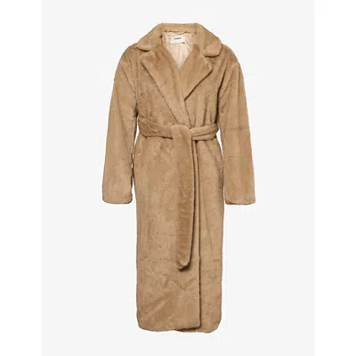 4th & Reckless Womens  Lexie Faux Fur Wrap Coat In Beige