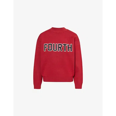 4th & Reckless Womens Lidia Knitted Sweatshirt Red