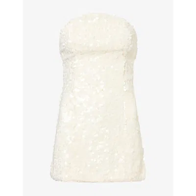 4th & Reckless Womens  Louise Sequin Mini Dress In Cream