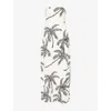 4th & Reckless Womens Beige Carmel Printed Strapless Woven Maxi Dress In Beige
