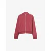4th & Reckless Womens Berry Sienna Logo-embroidered Cotton Hoody In Purple