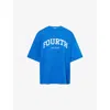 4th & Reckless Womens Alice Logo-embroidered Cotton-jersey T-shirt Blue In Blue