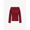 4th & Reckless Womens Dalia Cotton-blend Knitted Top Burgundy In Burgundy