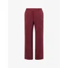 4th & Reckless Womens Fergie Straight-leg Cotton-jersey Jogging Bottoms Burgundy Xs In Pink