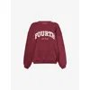 4th & Reckless Womens Trey Oversized Cotton-jersey Sweatshirt Burgundy In Burgundy