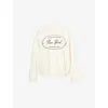4th & Reckless Womens Chai New-york Emblem Cotton-jersey Sweatshirt Off White