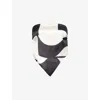 4th & Reckless Womens Contrast Iris Pointed-hem Bandeau Top In Contrast