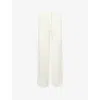 4th & Reckless Womens Cream Elena Straight-leg Cotton-blend Knitted Trousers In White
