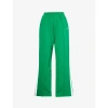 4TH & RECKLESS 4TH & RECKLESS WOMEN'S GREEN FERGIE LOGO-EMBROIDERED COTTON-JERSEY JOGGING BOTTOMS