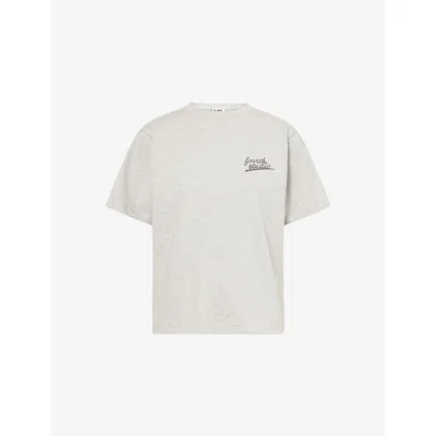 4th & Reckless Womens Grey Nina Relaxed-fit Cotton T-shirt Xs In White