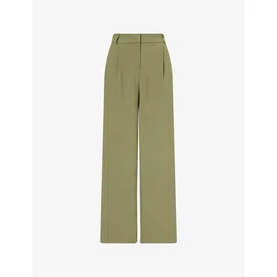 4th & Reckless Womens Khaki Sabrina Striped Woven Trousers