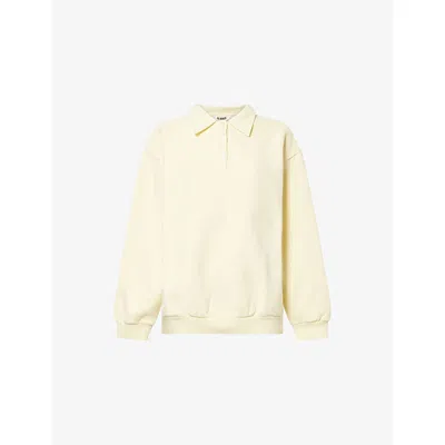 4th & Reckless Womens Leon Clover Logo-embroidery Cotton-jersey Sweatshirt In Yellow