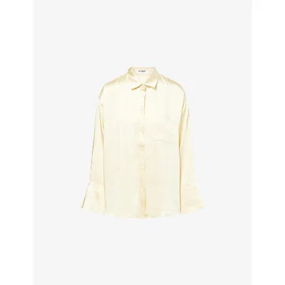 4th & Reckless Womens Leon Corbie Oversized Satin Shirt In Multi